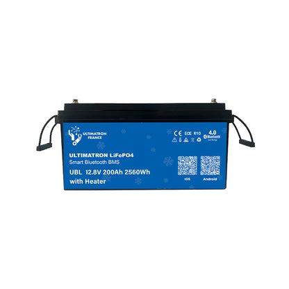 ULTIMATRON UBL-12-200H-PRO LiFePO4 Batterie 12,8 V 200 Ah mit Bluetooth & Smart BMS mit Heizung