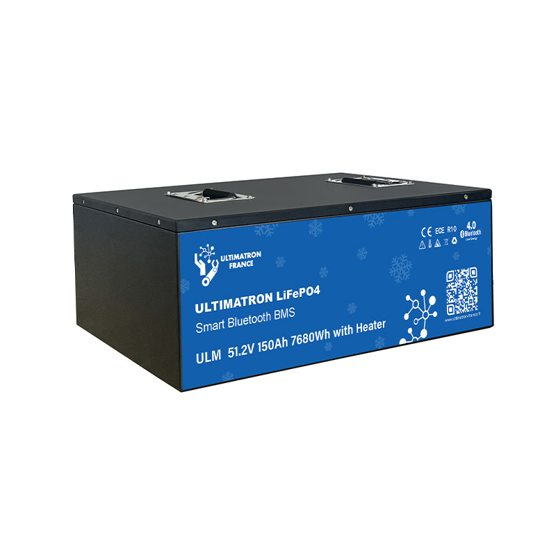 ULTIMATRON ULM-48-150H LiFePO4 Untersitz-Batterie 51,2 V 150 Ah mit Bluetooth & Smart BMS mit Heizung