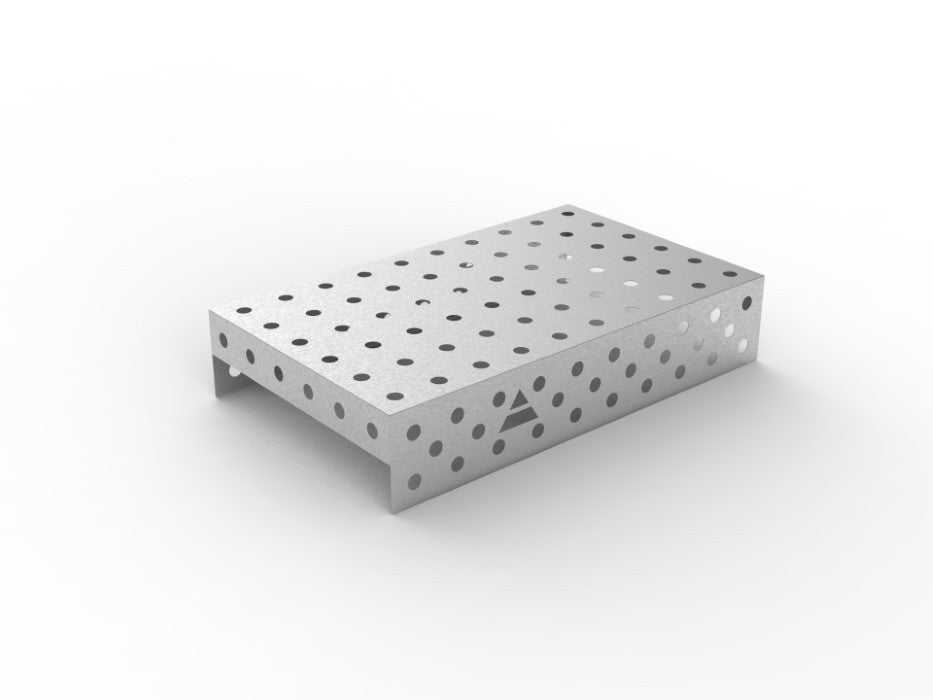 Edelstahlabdeckung 1000×600 System Φ28 Raster 100x100mm