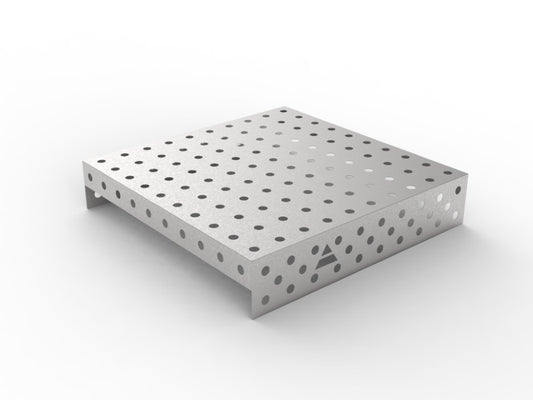 Edelstahlabdeckung 1000×1000 System Φ28 Raster 100x100mm