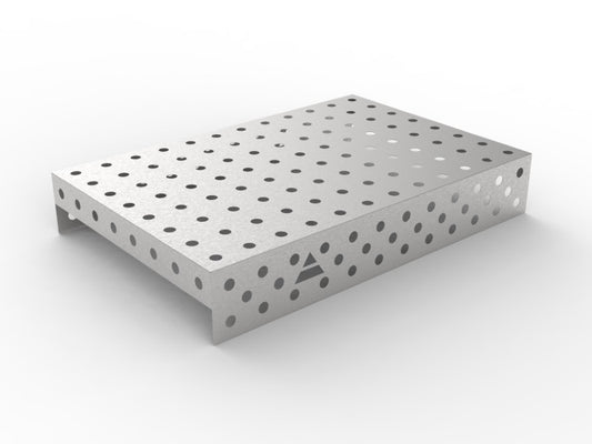 Edelstahlabdeckung 1200×800 System Φ28 Raster 100x100mm