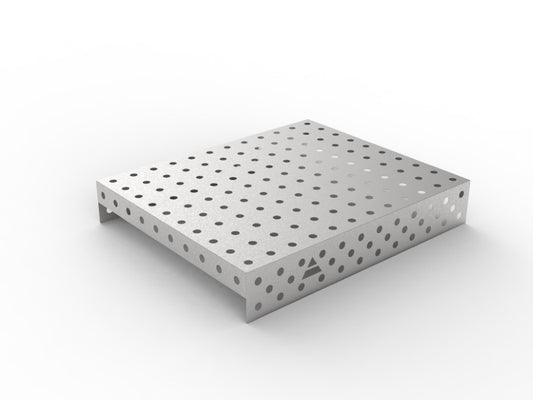 Edelstahlabdeckung 1200×1000 System Φ28 Raster 100x100mm