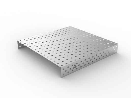 Edelstahlabdeckung 1500×1480 System Φ28 Raster 100x100mm