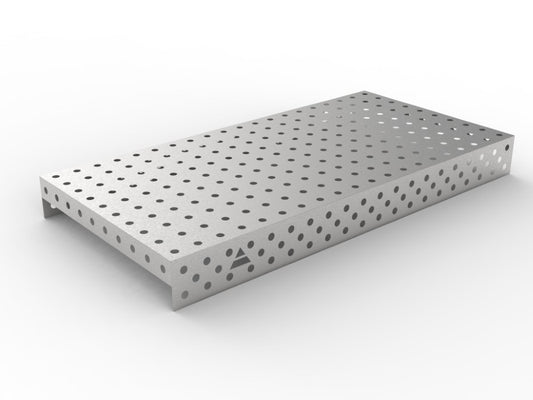 Edelstahlabdeckung 2000×1000 System Φ28 Raster 100x100mm