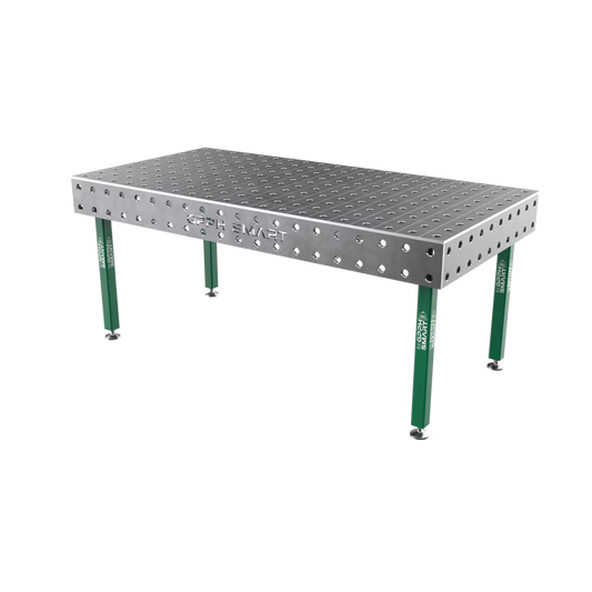 Schweißtisch SMART 12 mm – 2000x1000 mm System Φ16 Raster DIAG Beine Mit Rollen Seria SMART 12 (12mm) Dicke der Tischplatte 12mm