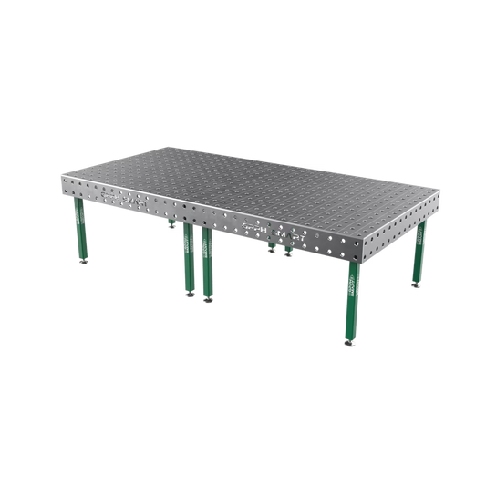 Schweißtisch SMART 12 mm – 3000x1480 mm System Φ28 Raster DIAG Beine Mit festen Füßen Seria SMART 12 (12mm) Dicke der Tischplatte 12mm