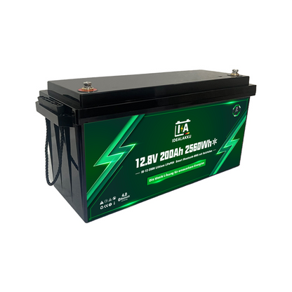 Idealakku IB-12-200H LiFePO4 Batterie 12.8 V 200 Ah mit Bluetooth & Smart BMS mit Heizung
