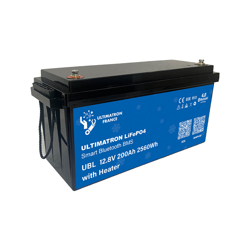 ULTIMATRON UBL-12-200H-PRO LiFePO4 Batterie 12,8 V 200 Ah mit Bluetooth & Smart BMS mit Heizung