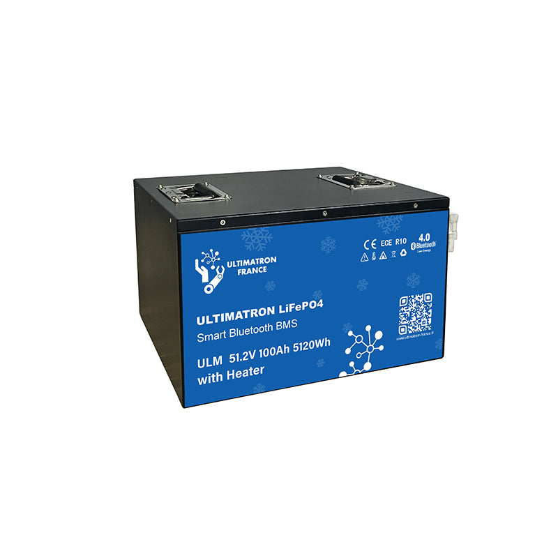 ULTIMATRON ULM-48-100H LiFePO4 Untersitz-Batterie 51,2 V 100 Ah mit Bluetooth & Smart BMS mit Heizung