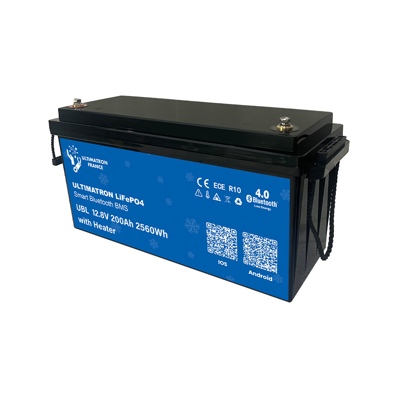ULTIMATRON UBL-12-200H-PRO LiFePO4 Batterie 12,8 V 200 Ah mit Bluetooth & Smart BMS mit Heizung