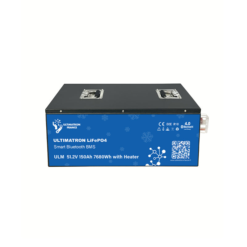 ULTIMATRON ULM-48-150H LiFePO4 Untersitz-Batterie 51,2 V 150 Ah mit Bluetooth & Smart BMS mit Heizung