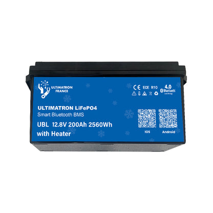 ULTIMATRON UBL-12-200H-PRO LiFePO4 Batterie 12,8 V 200 Ah mit Bluetooth & Smart BMS mit Heizung
