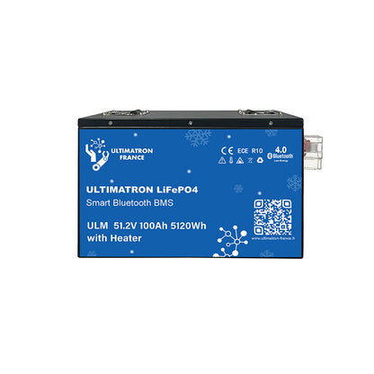 ULTIMATRON ULM-48-100H LiFePO4 Untersitz-Batterie 51,2 V 100 Ah mit Bluetooth & Smart BMS mit Heizung