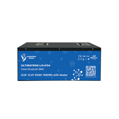 ULTIMATRON ULM-48-150H LiFePO4 Untersitz-Batterie 51,2 V 150 Ah mit Bluetooth & Smart BMS mit Heizung