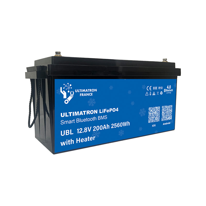 ULTIMATRON UBL-12-200H-PRO LiFePO4 Batterie 12,8 V 200 Ah mit Bluetooth & Smart BMS mit Heizung