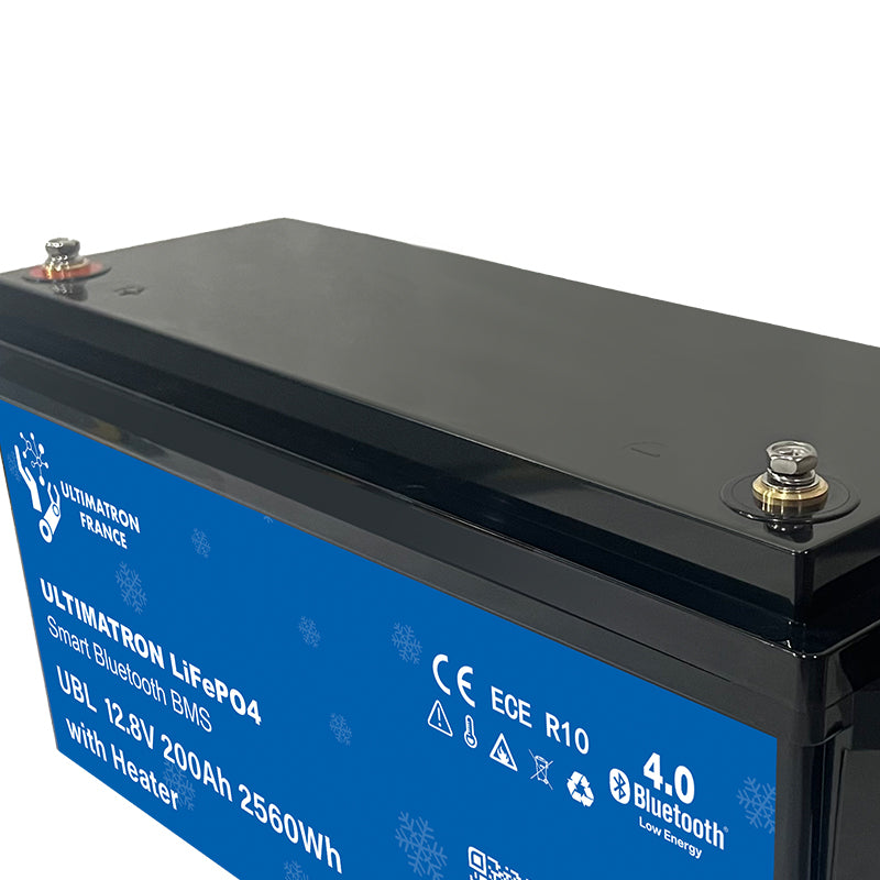 ULTIMATRON UBL-12-200H-PRO LiFePO4 Batterie 12,8 V 200 Ah mit Bluetooth & Smart BMS mit Heizung