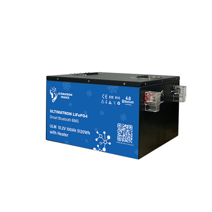 ULTIMATRON ULM-48-100H LiFePO4 Untersitz-Batterie 51,2 V 100 Ah mit Bluetooth & Smart BMS mit Heizung