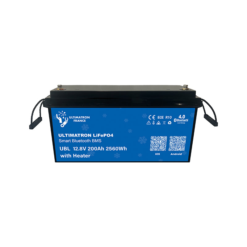 ULTIMATRON UBL-12-200H-PRO LiFePO4 Batterie 12,8 V 200 Ah mit Bluetooth & Smart BMS mit Heizung