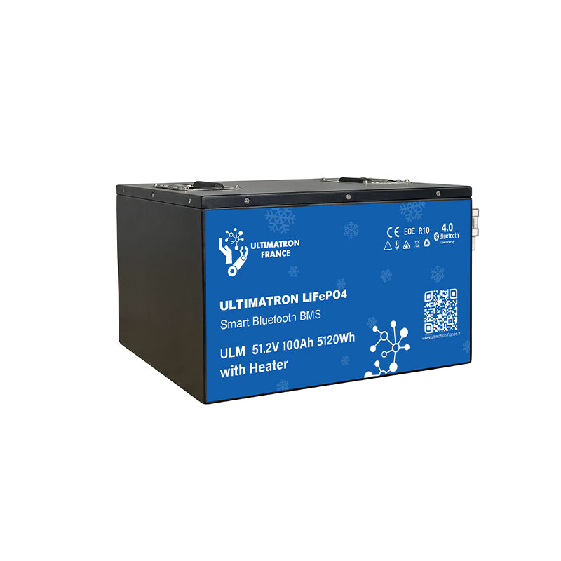 ULTIMATRON ULM-48-100H LiFePO4 Untersitz-Batterie 51,2 V 100 Ah mit Bluetooth & Smart BMS mit Heizung