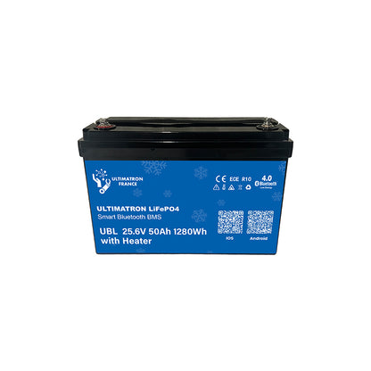 ULTIMATRON UBL-24-50H LiFePO4 Batterie 25,6 V 50 Ah mit Bluetooth & Smart BMS mit Heizung