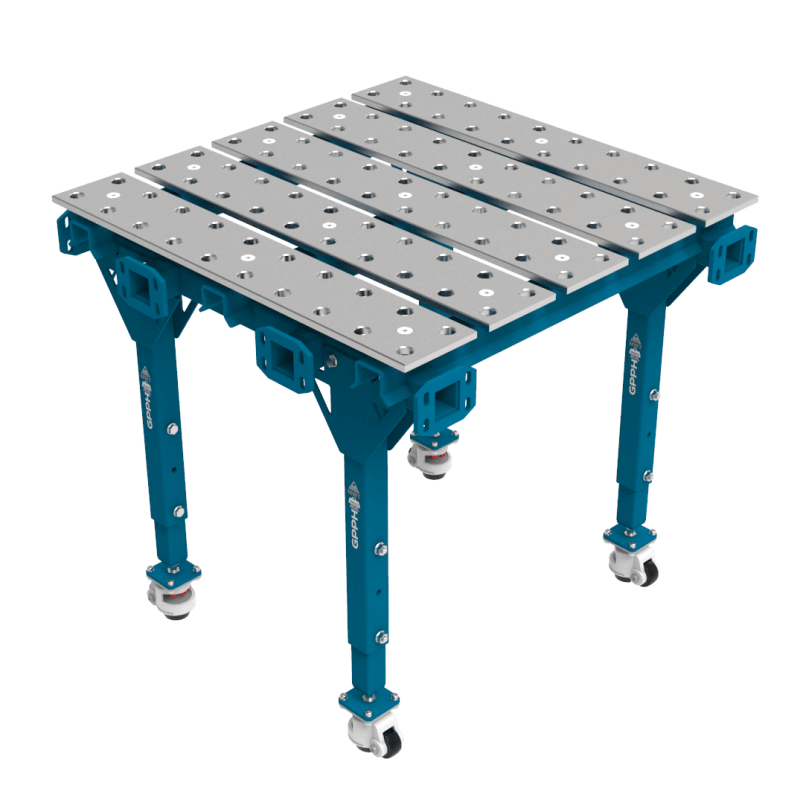 Modularer Schweißtisch, einzeln, 1000x1000 mm System Φ28 Raster 100x100mm