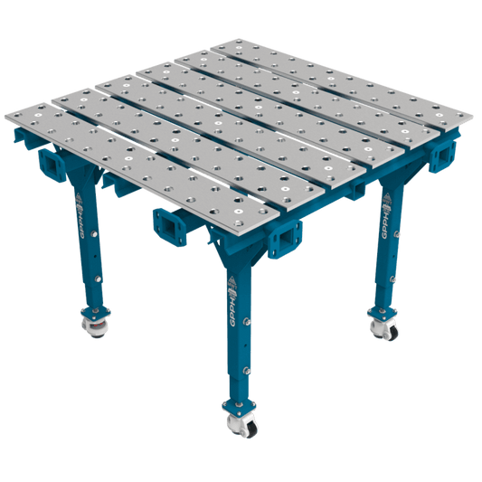 Modularer Schweißtisch, einzeln, 1200×1200 mm System Φ28 Raster 100x100mm
