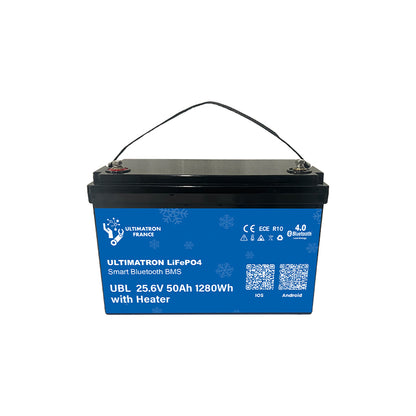 ULTIMATRON UBL-24-50H LiFePO4 Batterie 25,6 V 50 Ah mit Bluetooth & Smart BMS mit Heizung