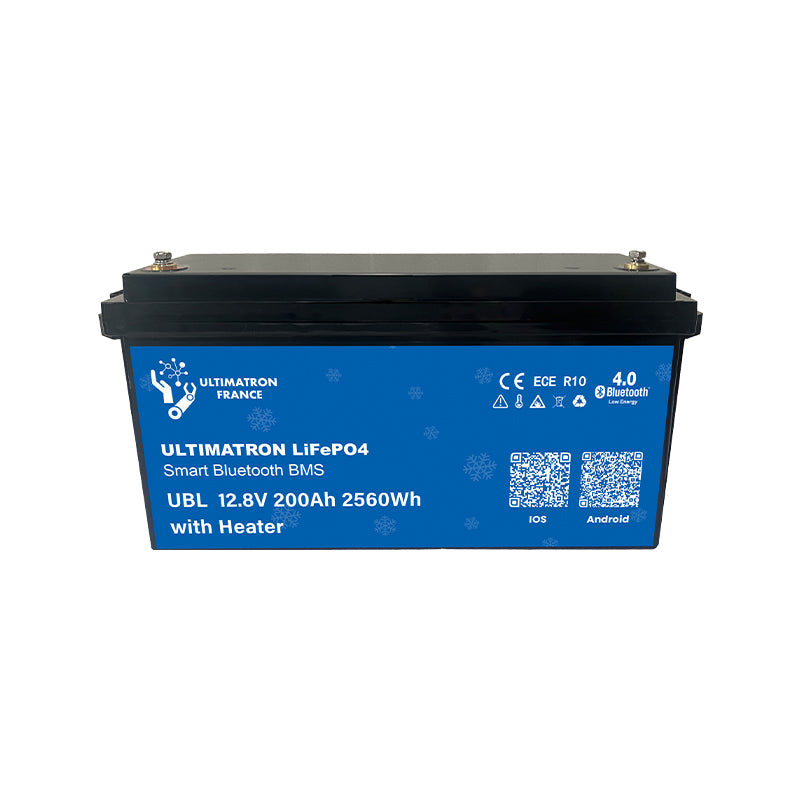 ULTIMATRON UBL-12-200H-PRO LiFePO4 Batterie 12,8 V 200 Ah mit Bluetooth & Smart BMS mit Heizung
