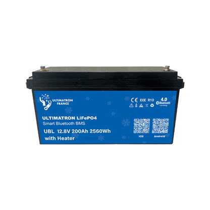 ULTIMATRON UBL-12-200H-PRO LiFePO4 Batterie 12,8 V 200 Ah mit Bluetooth & Smart BMS mit Heizung