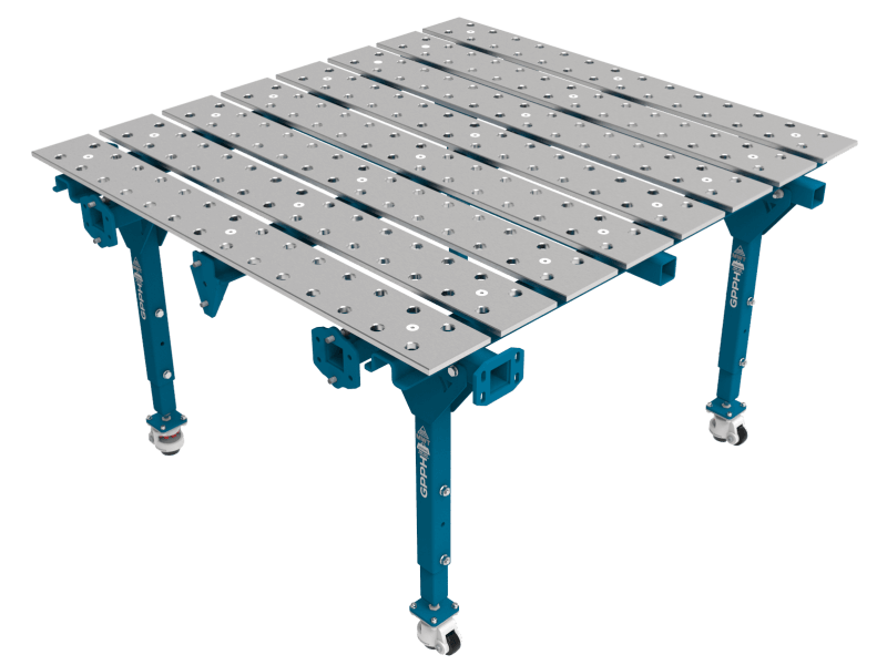 Modularer Schweißtisch, einzeln, 1600×1500 mm System Φ28 Raster 100x100mm