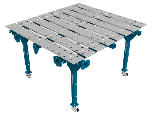 Modularer Schweißtisch, einzeln, 1600×1500 mm System Φ28 Raster 100x100mm