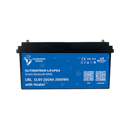 ULTIMATRON UBL-12-200H-PRO LiFePO4 Batterie 12,8 V 200 Ah mit Bluetooth & Smart BMS mit Heizung