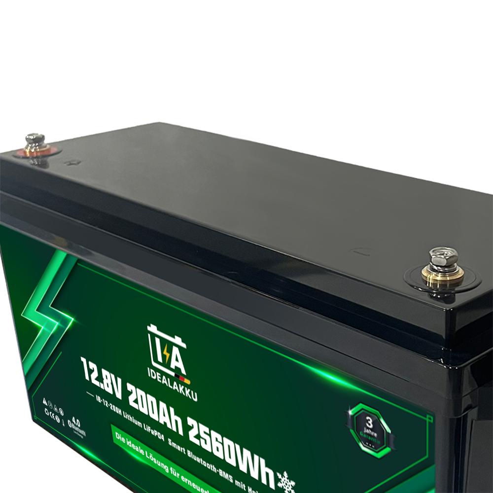 Idealakku IB-12-200 LiFePO4 Batterie 12.8 V 200 Ah mit Bluetooth & Smart BMS