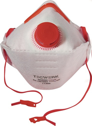 TECWERK Zaštitna maska Shark FFP3/V NR D s ventilom za izdah, sklopiva