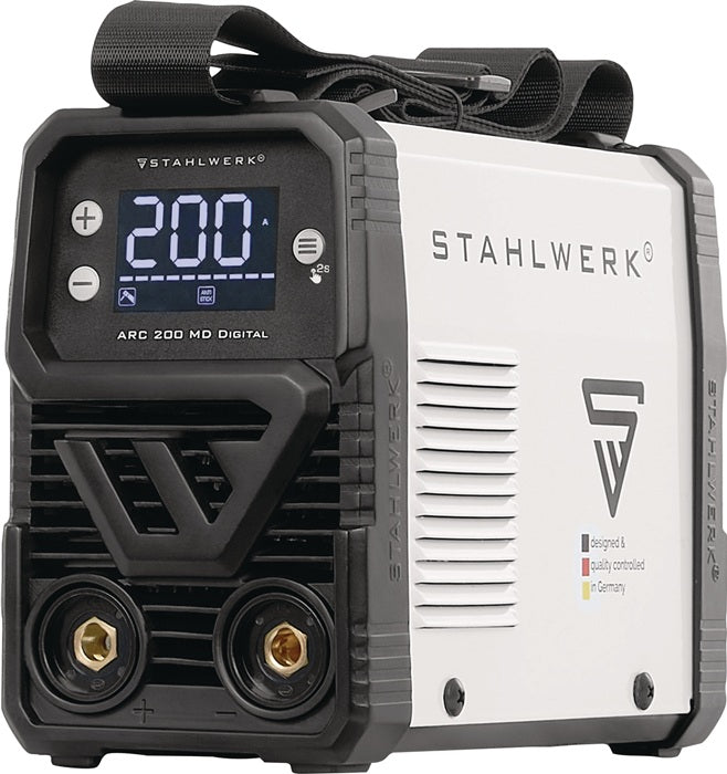 STAHLWERK ARC 200 MD Digital Elektrodenschweißgerät 10–200 A mit Zubehör