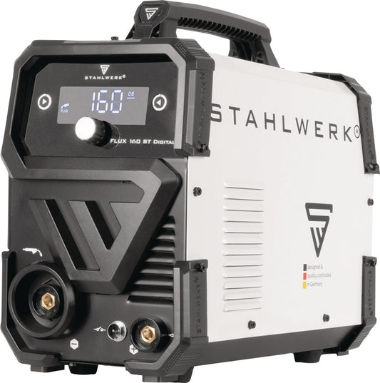 STAHLWERK FLUX 160 ST Digital Fülldrahtschweißgerät 20–160 A mit Zubehör