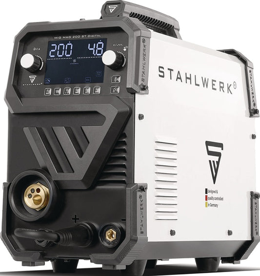 STAHLWERK MIG MAG 200 ST Digital Schweißgerät 20–200 A mit Zubehör