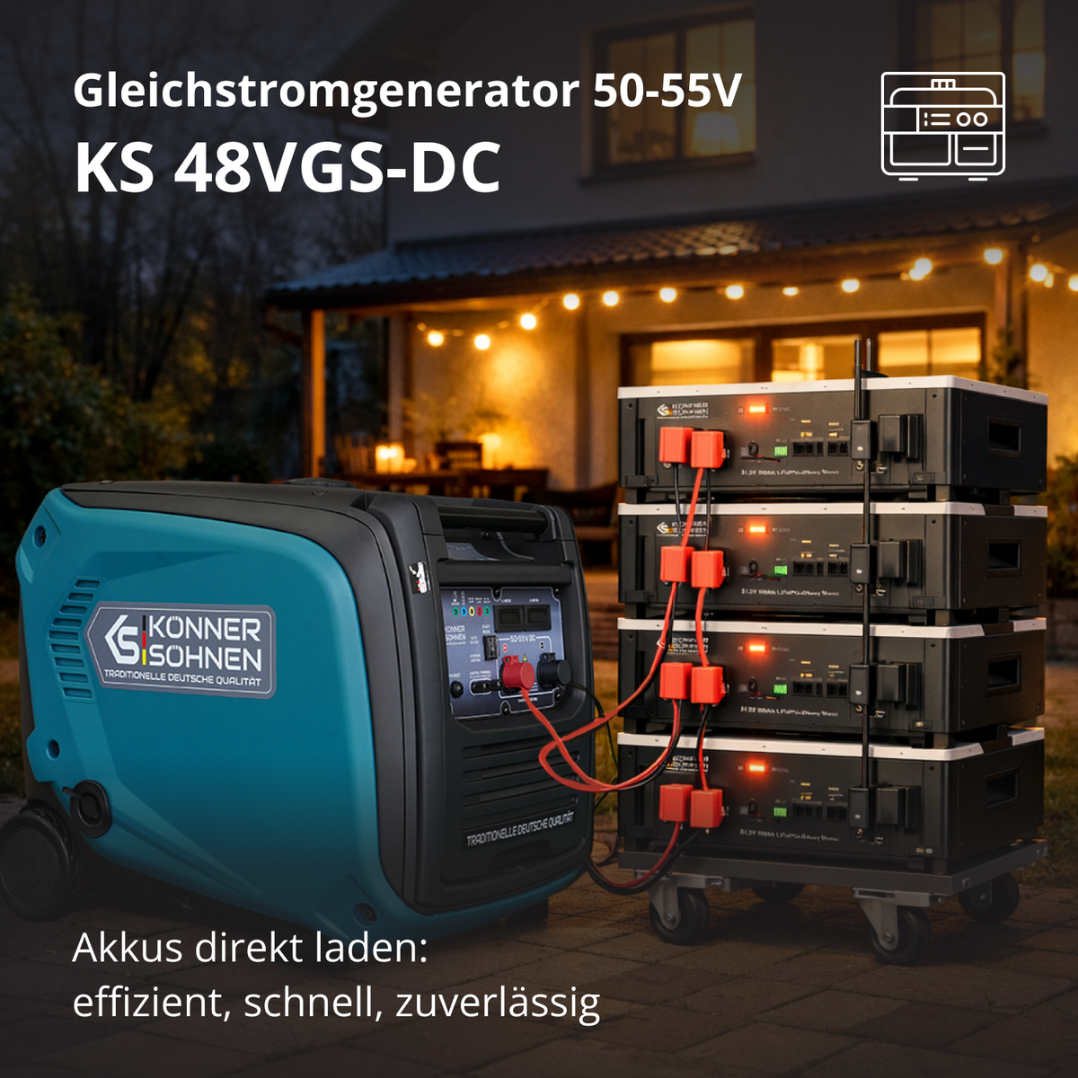 Gleichstromgenerator KS 48VGS-DC, Version 50–55V – Ansicht 2