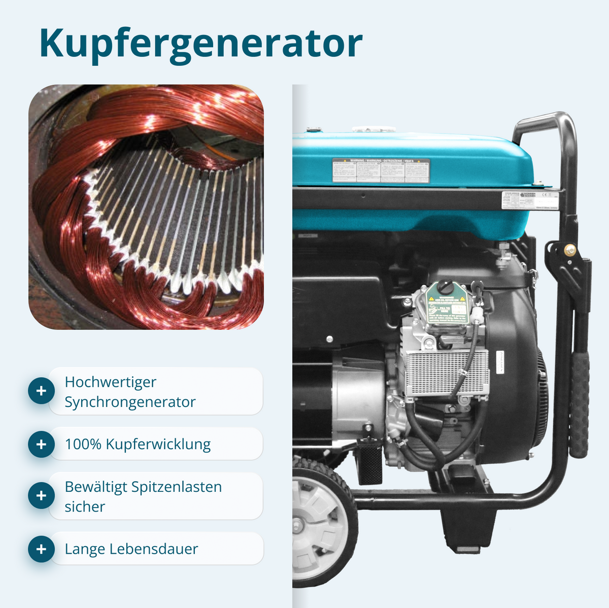Benzin-Generator "Könner & Söhnen" KS 15-1E ATSR – Ansicht 3