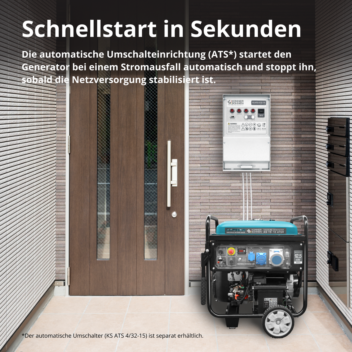 Benzin-Generator "Könner & Söhnen" KS 15-1E ATSR – Ansicht 6