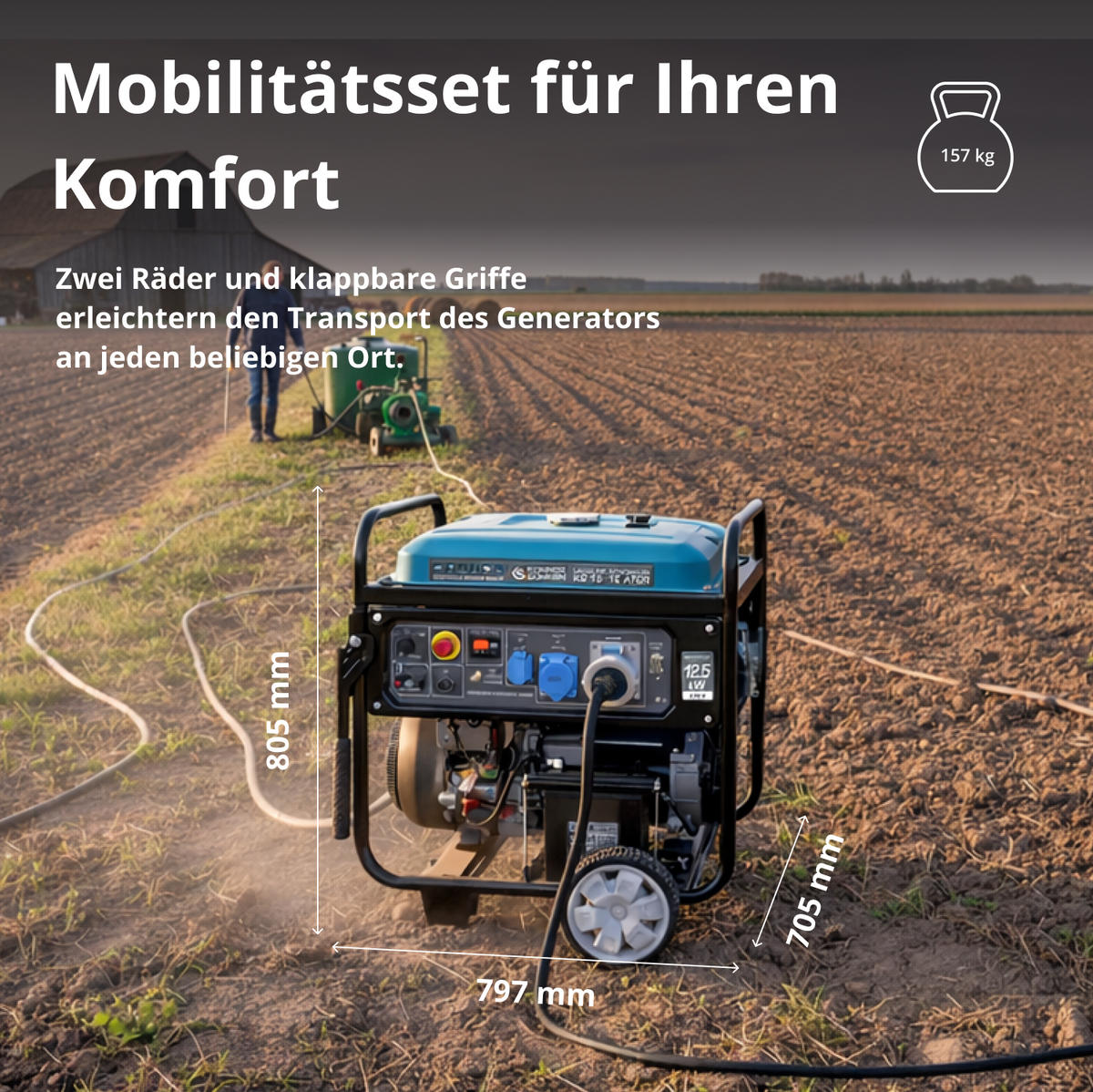 Benzin-Generator "Könner & Söhnen" KS 15-1E ATSR – Ansicht 7