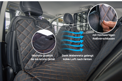 foryou® Auto Rücksitzschoner inkl. Kühldecke - Wasserabweisende und Kratzfeste Rücksitzabdeckung - Premium Qualität - universal
