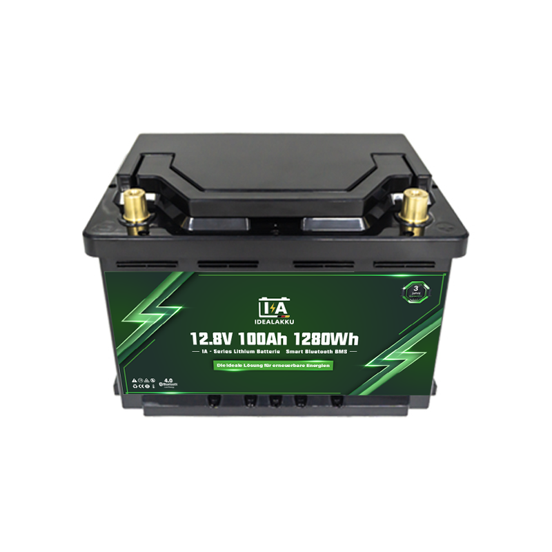Idealakku IA-12-100-MINI LiFePO4 Batterie 12.8 V 100 Ah mit Bluetooth & Smart BMS
