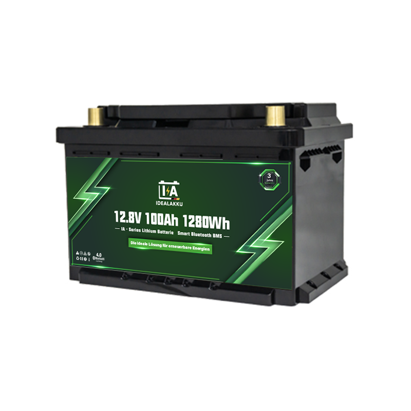 Idealakku IA-12-100-MINI LiFePO4 Batterie 12.8 V 100 Ah mit Bluetooth & Smart BMS