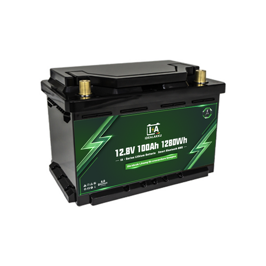 Idealakku IA-12-100-MINI LiFePO4 Batterie 12.8 V 100 Ah mit Bluetooth & Smart BMS