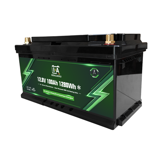 Idealakku IA-12-100 LiFePO4 Batterie 12.8 V 100 Ah mit Bluetooth & Smart BMS