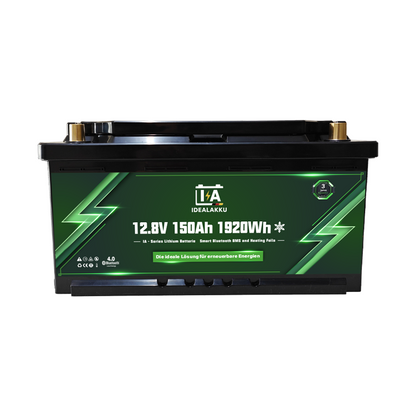Idealakku IA-12-150 LiFePO4 Batterie 12.8 V 150 Ah mit Bluetooth & Smart BMS