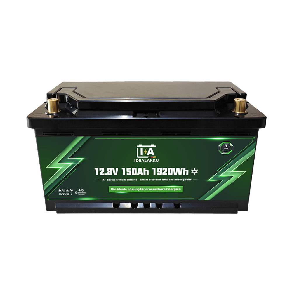 Idealakku IA-12-150 LiFePO4 Batterie 12.8 V 150 Ah mit Bluetooth & Smart BMS