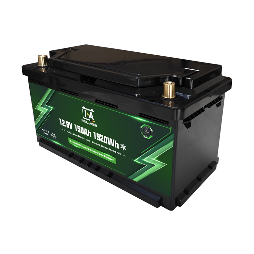 Idealakku IA-12-150H LiFePO4 Batterie 12.8 V 150 Ah mit Bluetooth & Smart BMS mit Heizung