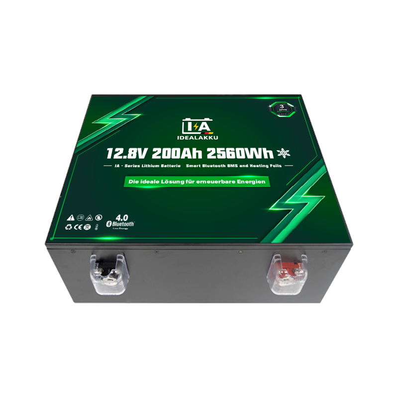 Idealakku IA-12-200H LiFePO4 Batterie 12.8 V 200 Ah mit Bluetooth & Smart BMS mit Heizung